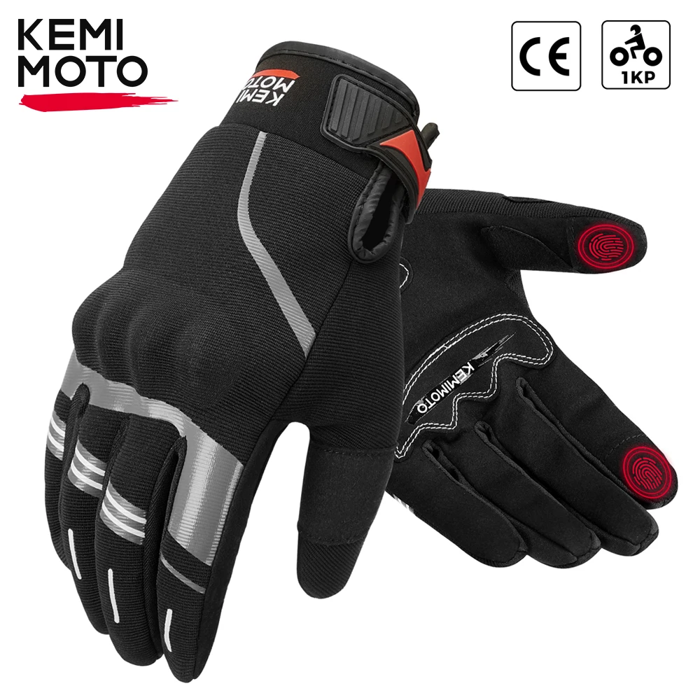 

KEMIMOTO CE 1KP Summer Motorcycle Gloves Riding Gloves Hard Knuckle Touchscreen Moto Gloves For Dirt Bike Motocross ATV UTV