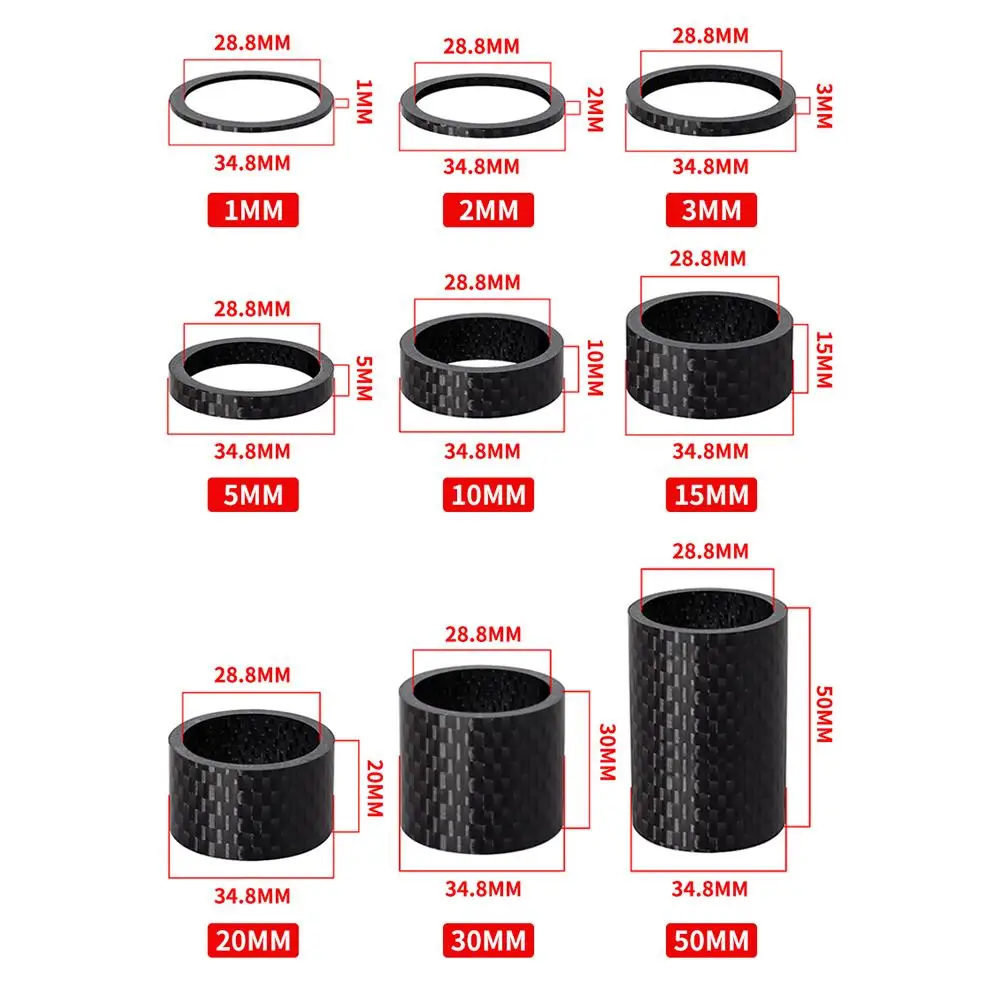 Mountain Bike Handlebar Stem Washer Ring Carbon Fiber Headset Fork Spacers Bicycle Front Fork Accessories
Mountain Bike Handlebar Stem Washer Ring Carbon Fiber Headset Fork Spacers Bicycle Front Fork Accessories