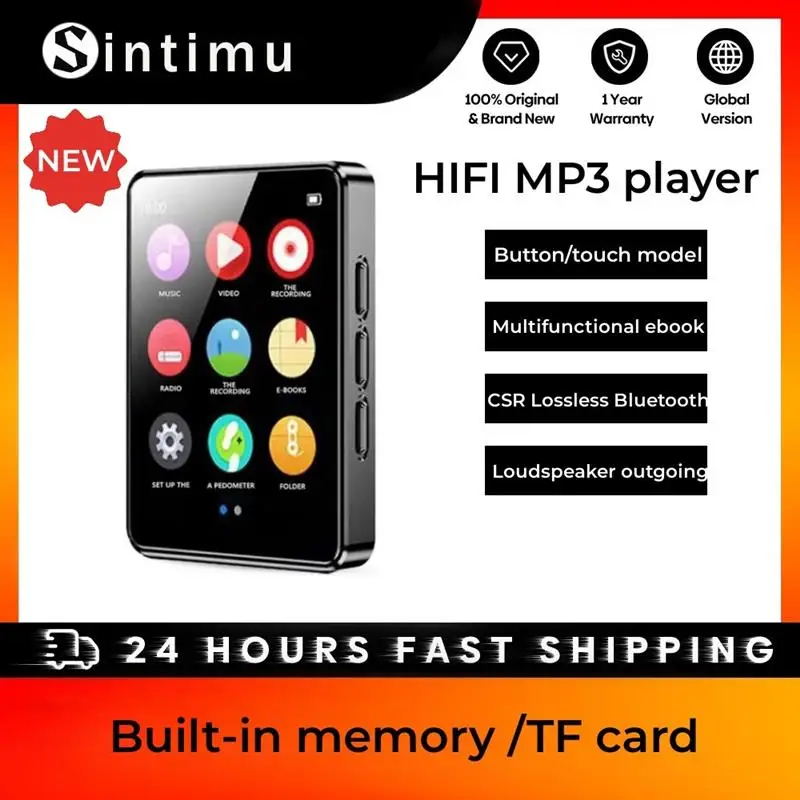 

Мини MP3-плеер Bluetooth Музыка HiFi стерео динамик портативный MP4 видео плеер с экраном FM радио электронные книги запись для Walkman