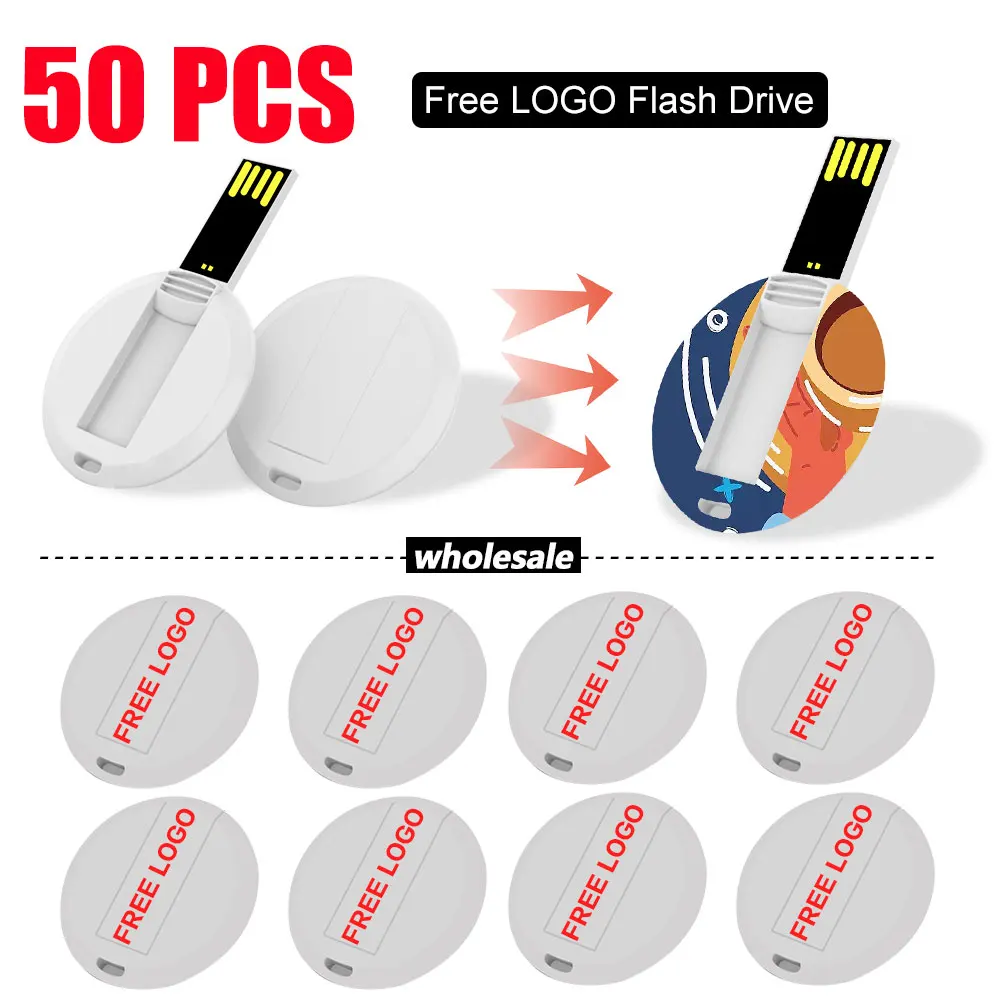 

50PCS/lot USB Flash Drives Pen Drive 512MB 1GB 2GB 4GB 8GB 16GB Pendrive Memory Stick 32GB 64GB USB Stick Free Custom Logo