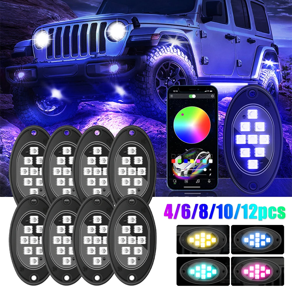 Car LED Rock Lights 36/54/72/90/109LED Pod Music Control Mode APP Remote Control Neon Underglow Lighting For Off-Road SUV ATV
Car LED Rock Lights 36/54/72/90/109LED Pod Music Control Mode APP Remote Control Neon Underglow Lighting For Off-Road SUV ATV