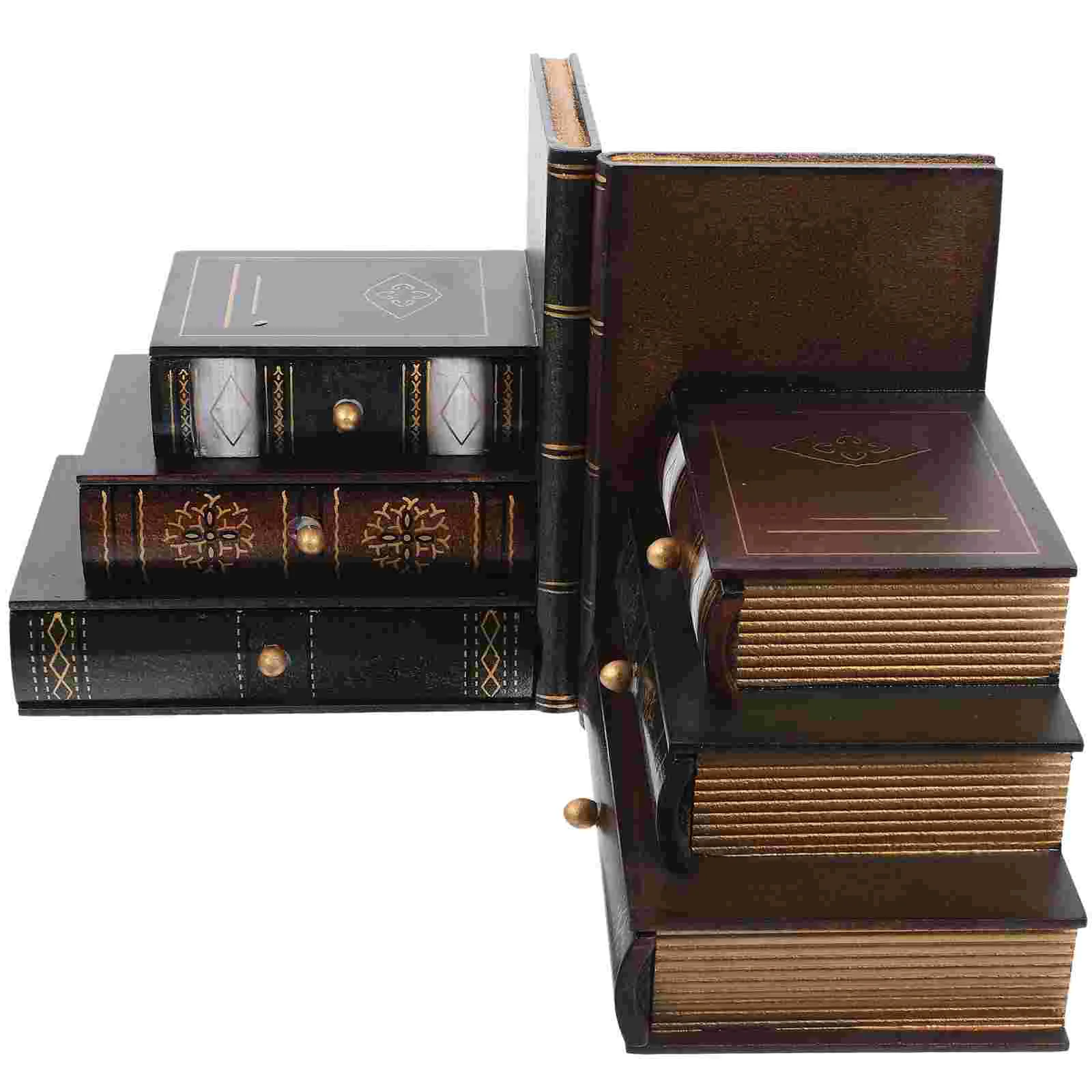 European Retro Bookends Shape Container Wood Storage Cases for Shelves Quirky Ornaments
European Retro Bookends Shape Container Wood Storage Cases for Shelves Quirky Ornaments