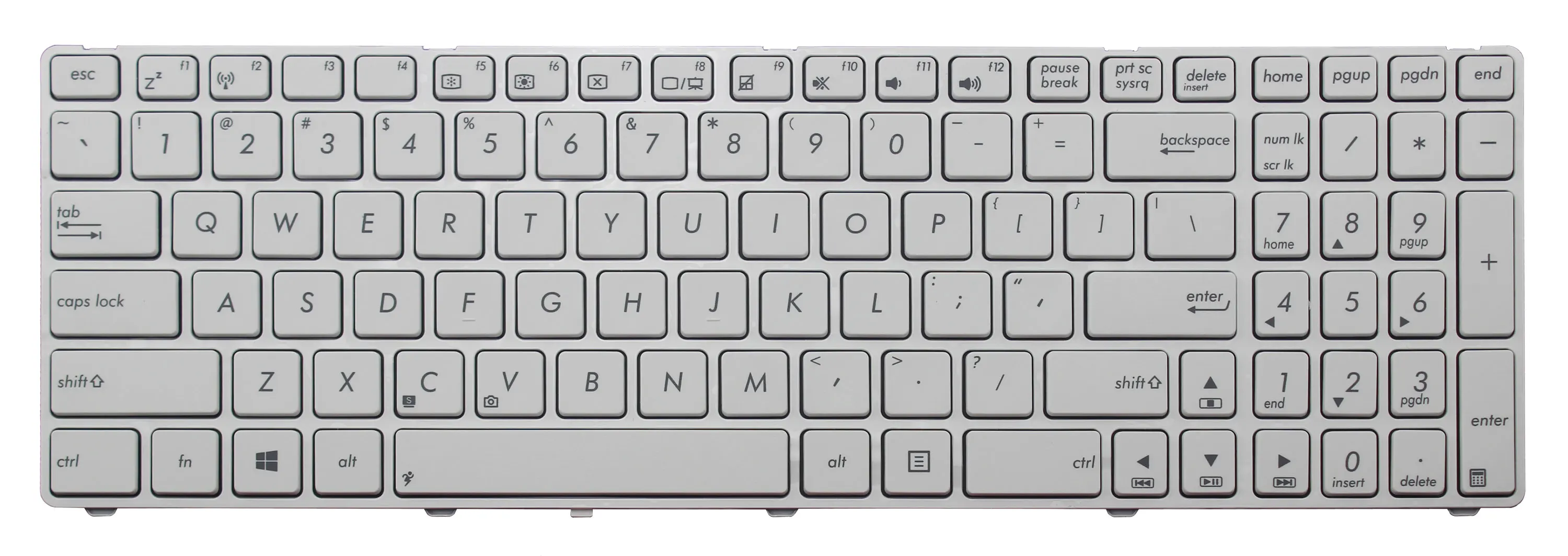 Новая белая клавиатура с английской раскладкой рамка для ASUS N61 N61Da N61J N61Ja N61Jq N61Jv N61V