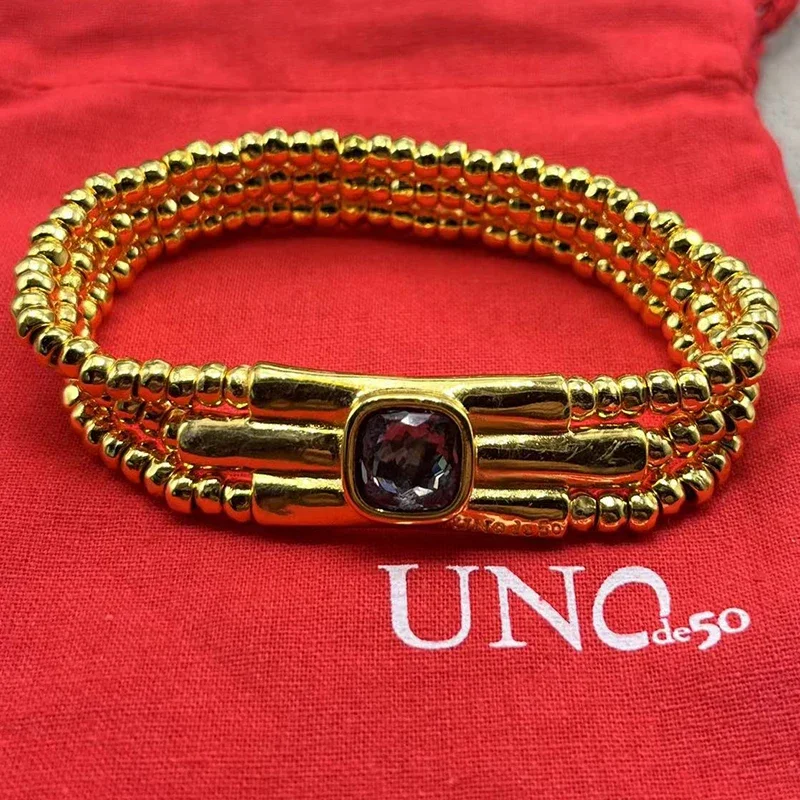 

2023 New UNOde50 Best Selling Exquisite Gem Women's Bracelet and Jewelry Romantic Gift Bag in Europe America
