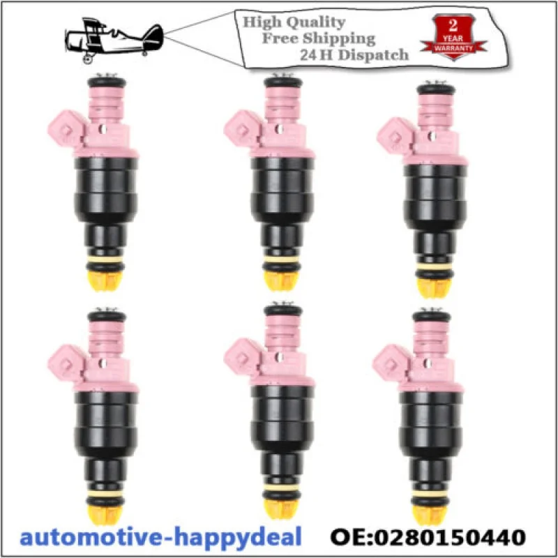 

6X Fuel Injector For BMW 3 5 7 SERIES Z3 E36 E39 E46 M3 2.8 3.2 95-01 Pink