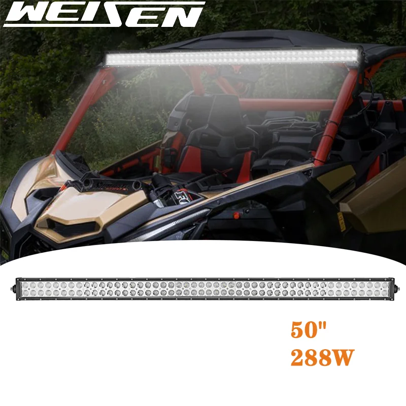 

50" 288W Straigh LED Light Bar /Work Light 12V 24V IP67 Universal For SUV Truck 4X4 UAZ 4WD ATV Off Road Driving Fog Light Lamp