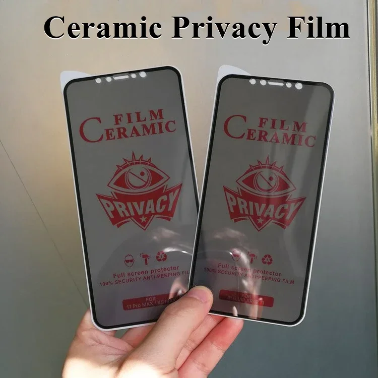 

200Pcs/Matte Ceramic Privacy Screen Protectors For iPhone 12 13 11 Pro Max Mini Anti-spy HD Film For IPhone XS Max X XR 7 8 Plus