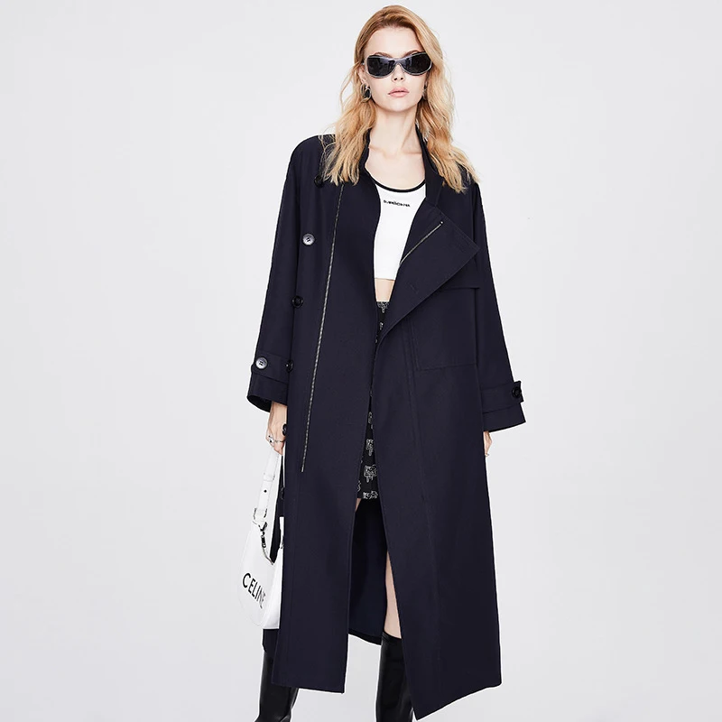 Long Silhouette Windbreaker 2023 Autumn New Glossy High Density Windbreaker British Style Workwear Trench Coat
Long Silhouette Windbreaker 2023 Autumn New Glossy High Density Windbreaker British Style Workwear Trench Coat