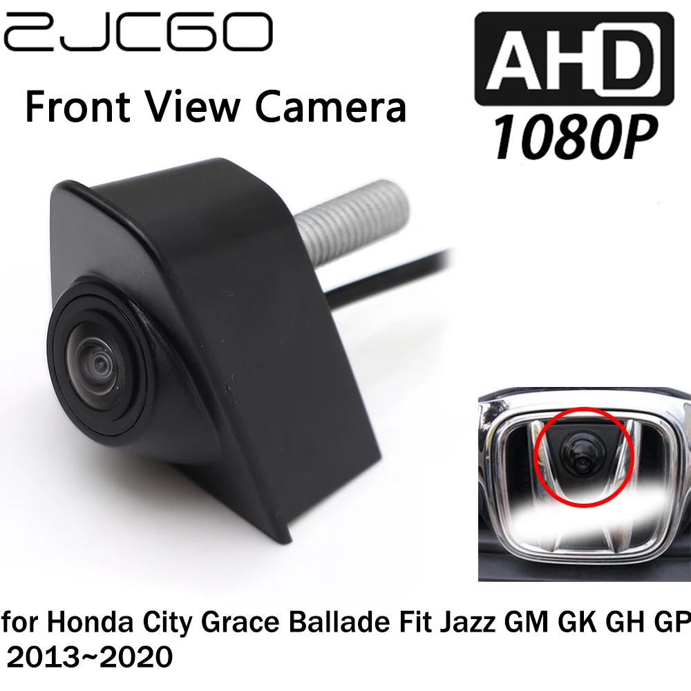 

ZJCGO Car Front View LOGO Parking Camera AHD 1080P Night Vision for Honda City Grace Ballade Fit Jazz GM GK GH GP 2013~2020