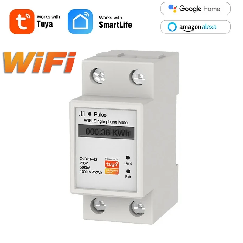 Однофазный измеритель мощности, ваттметр на Din-рейку, Wi-Fi, с поддержкой приложения Smartlife/Tuya Alexa Google Home
Однофазный измеритель мощности, ваттметр на Din-рейку, Wi-Fi, с поддержкой приложения Smartlife/Tuya Alexa Google Home