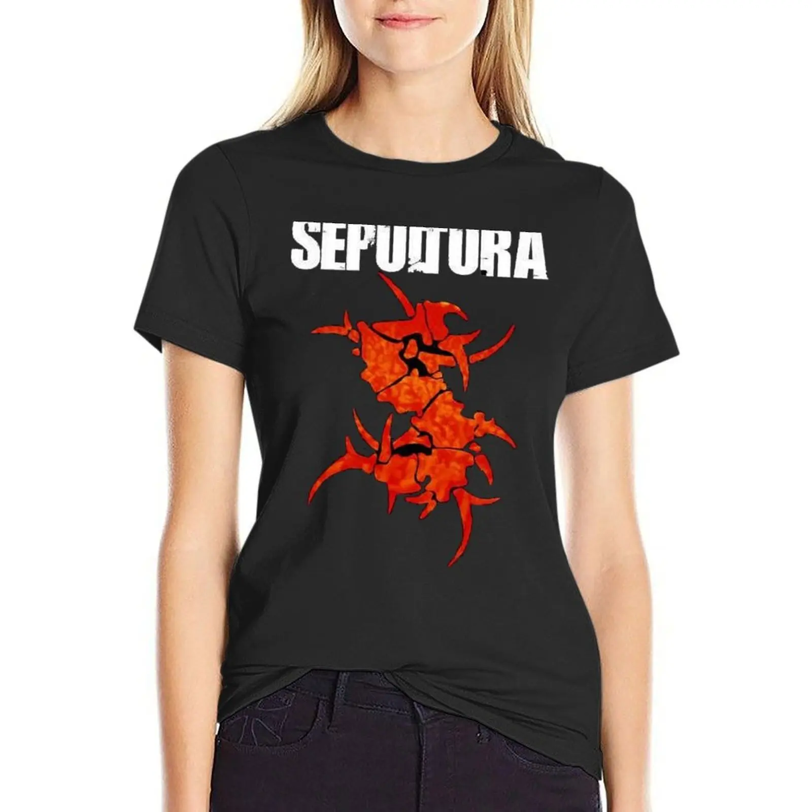 Sepultura T-Shirt kawaii clothes graphics cute tops cropped t shirts for Women
Sepultura T-Shirt kawaii clothes graphics cute tops cropped t shirts for Women