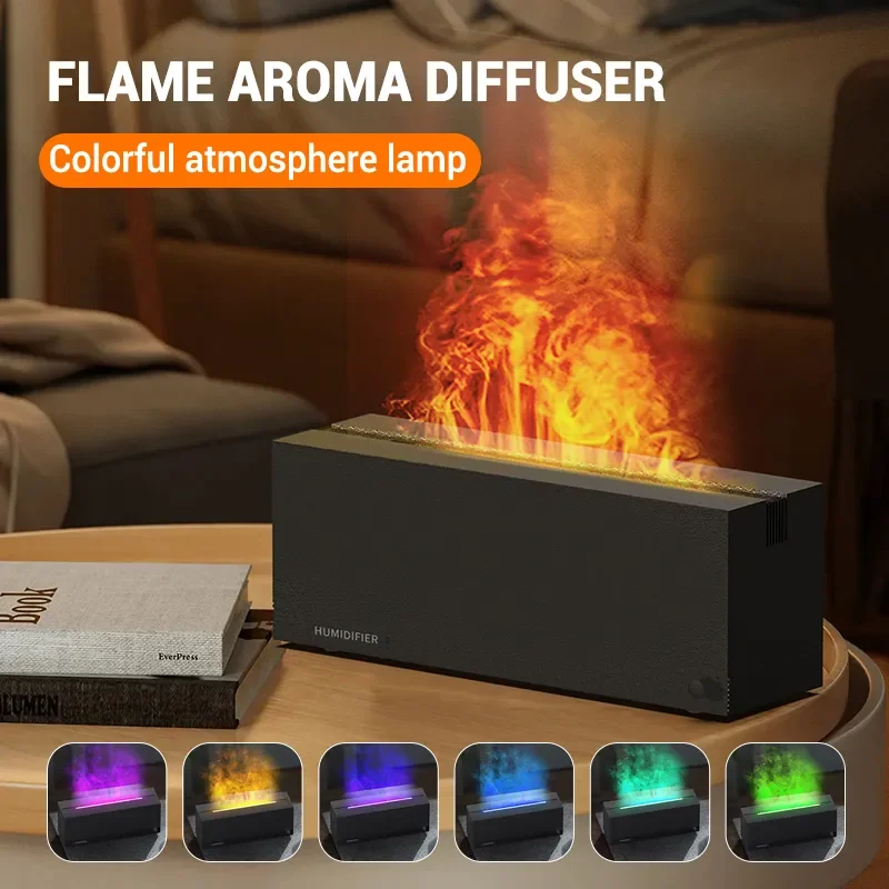 

320ml Flame Aroma Diffuser Colorful USB Air Humidifier Ultrasonic Cool Mist Maker Fogger Perfume Essential Oils Aroma Diffusers
