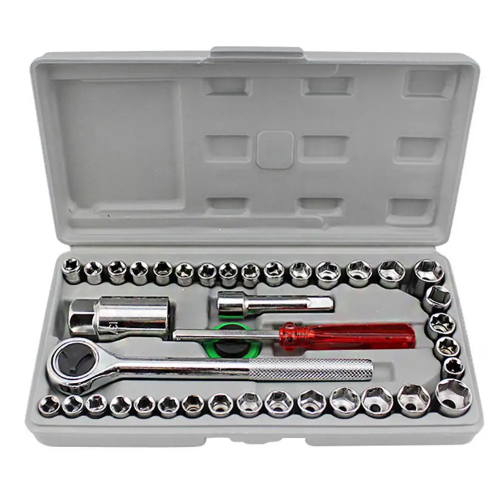 

Socket Wrench Set Hand Tools HOT SALES!!!40Pcs/Car Vehicle Toolbox1 Combination Repair Kit