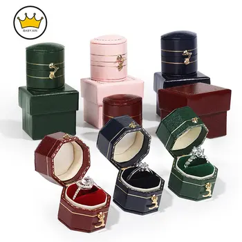 미니 반지 상자, 복고풍 심플한 귀걸이 반지 상자, 유럽식 보석 컨테이너 장식 상자