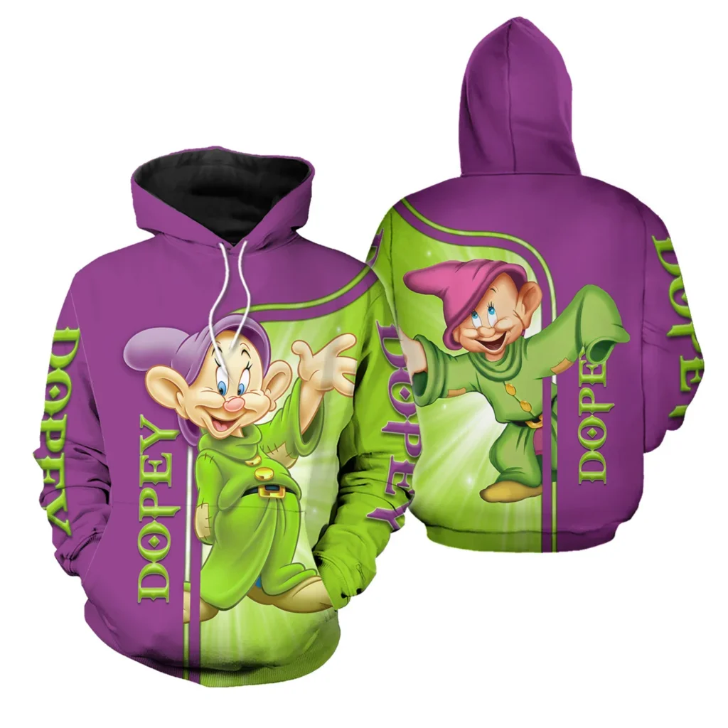 

Disney Dopey Seven Dwarfs 3d Hoodie Men Women Casual Sweatshirt Disney 3D Hoodie