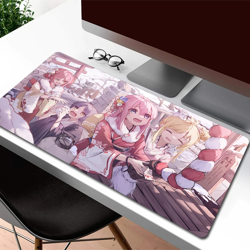

Office Non-Slip Mouse Pad Bocchi The Rock Large Gaming Mousepad XXL Anime Rubber Mouse Mat Game HD Print Carpet Gamer Table Mat