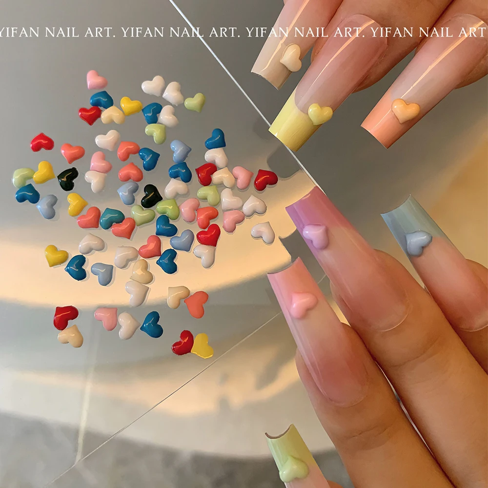 French 100PCS Dopamine Glitter Powder Mini Love Nail Accessories Chroma Heart-shaped 3D DIY Jewelry Manicure Charms Supplies
French 100PCS Dopamine Glitter Powder Mini Love Nail Accessories Chroma Heart-shaped 3D DIY Jewelry Manicure Charms Supplies