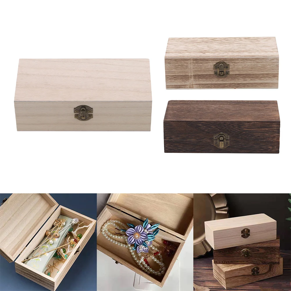 Wooden Storage Box Retro Rectangular Wooden Box Souvenir Gift Box With Buckle For Ornament Sundries Dust Prevention 20x10x6cm
Wooden Storage Box Retro Rectangular Wooden Box Souvenir Gift Box With Buckle For Ornament Sundries Dust Prevention 20x10x6cm