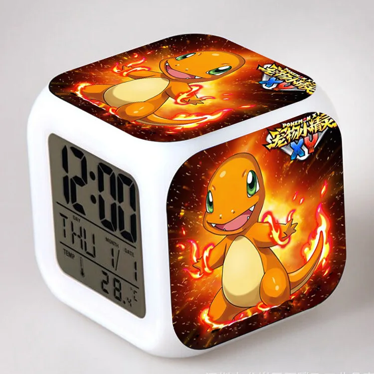 

Pikachus Digital Glowings Alarm Clock Pokemons LED Glowing Alarms for Children Desk Decoration Bedroom Decor Kids Christmas Gift