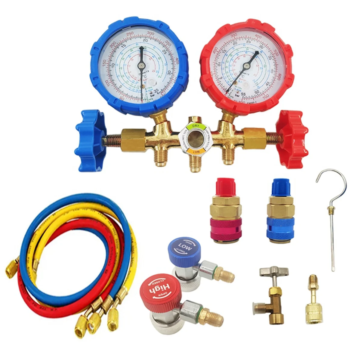 Refrigerant Manifold Gauge Set Air Conditioning Tool for R410A R32 R134A Air Condition Refrigeration Tool
Refrigerant Manifold Gauge Set Air Conditioning Tool for R410A R32 R134A Air Condition Refrigeration Tool