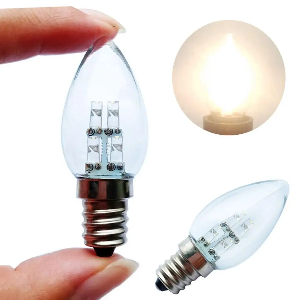 E12 1 pcs Mini Glass Lampshade with 4 Lamp Beads Warm/White Light Home Lights Filament Bulb LED Light Candelabra Light Bulb
E12 1 pcs Mini Glass Lampshade with 4 Lamp Beads Warm/White Light Home Lights Filament Bulb LED Light Candelabra Light Bulb