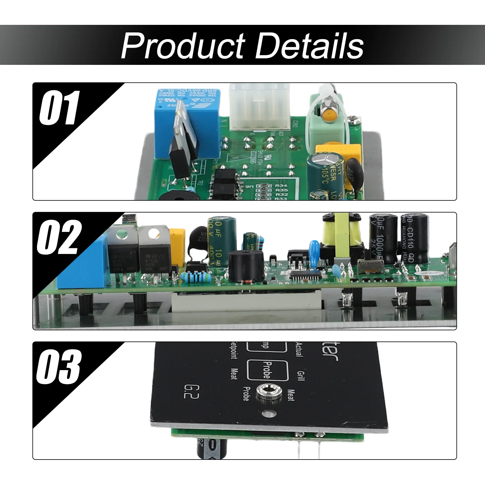 Control Thermostat Board 120V/230V Digital Grill Temperature Controller Heat Preservation LG-16006-F Slow Roasting
Control Thermostat Board 120V/230V Digital Grill Temperature Controller Heat Preservation LG-16006-F Slow Roasting