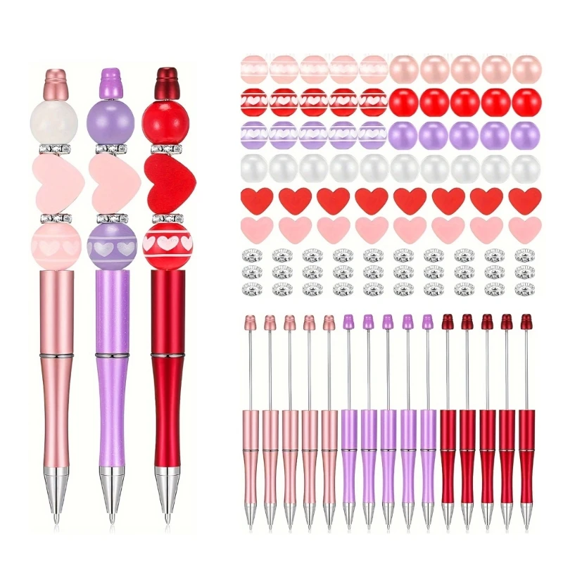 2023 New 121Pcs DIY Ballpoint Pen Set with Beadable Ballpoint Pen, Round/Heart Beads
2023 New 121Pcs DIY Ballpoint Pen Set with Beadable Ballpoint Pen, Round/Heart Beads