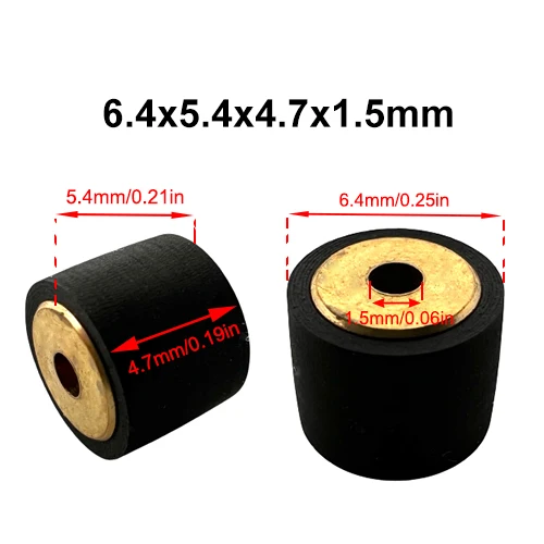6.4x5.4x4.7x1.5mm Copper Core Rubber Pinch Roller Cassette Belt Pulley For Sony Audio Recorder Tape Deck Walkman Stereo Player
6.4x5.4x4.7x1.5mm Copper Core Rubber Pinch Roller Cassette Belt Pulley For Sony Audio Recorder Tape Deck Walkman Stereo Player