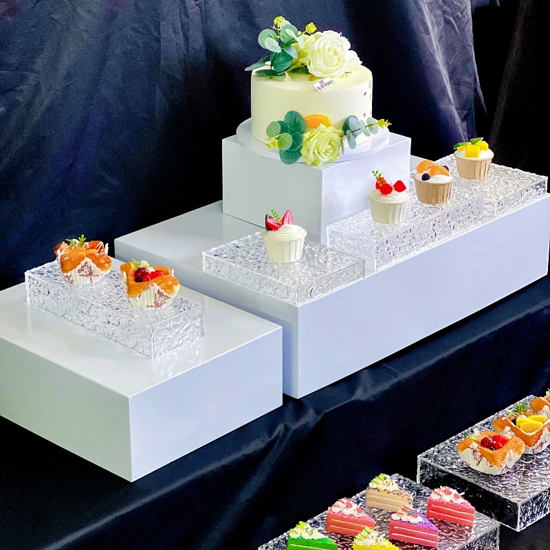 

9pcs Fashion Cake Candy Bar Dessert Column Buffet Riser Wedding Table Centerpieces Home Hotel Cupcake Food Drinks Fruits Holder