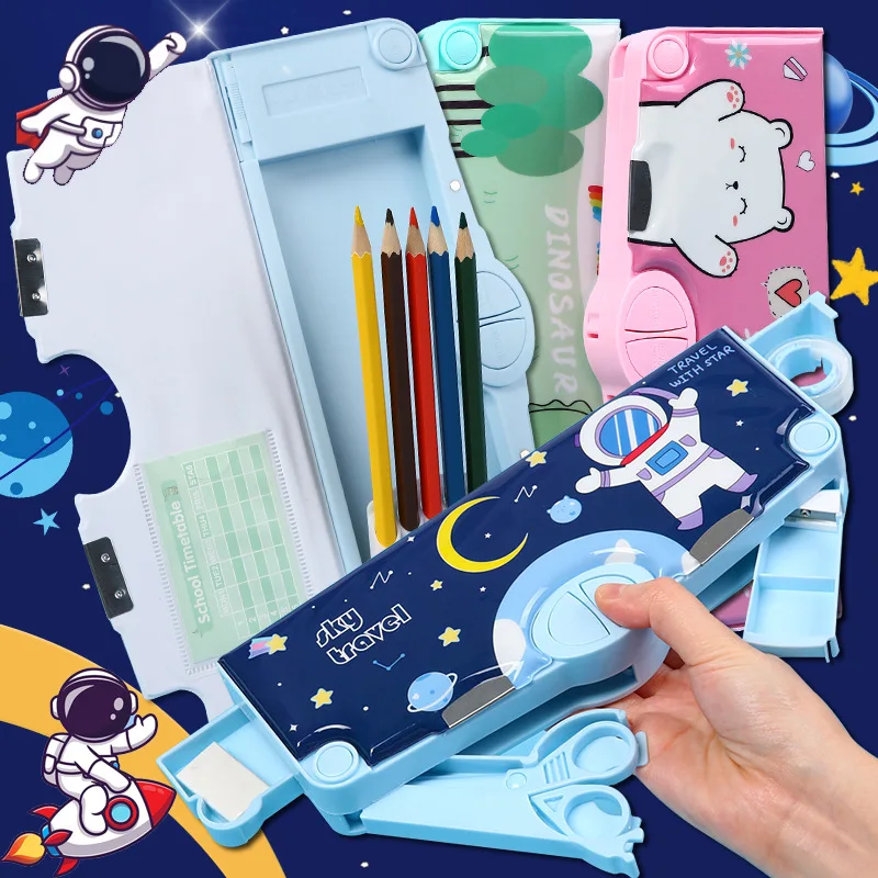 Cartoon High-capacity Mechanism Pencil Case Set With Scissors Tape Eraser Ruler Kawaii Kids Stationery Toys Gift School Supplies
Cartoon High-capacity Mechanism Pencil Case Set With Scissors Tape Eraser Ruler Kawaii Kids Stationery Toys Gift School Supplies