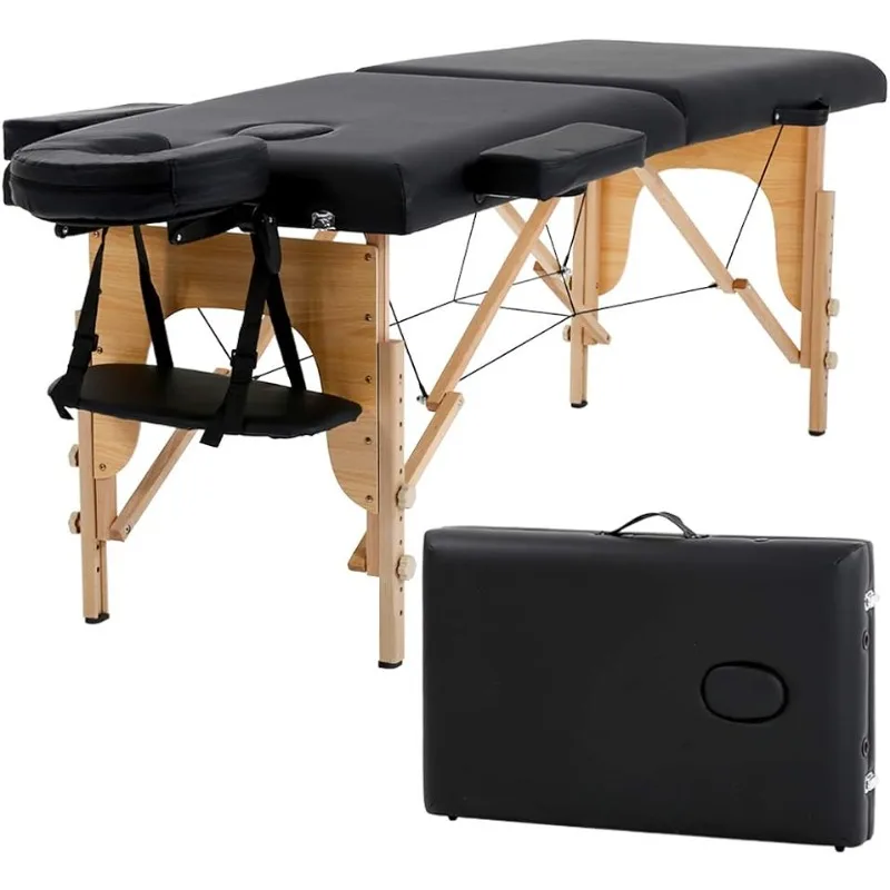 

Table Portable Massage Bed Spa Bed 73 Inches Long 24 Inchs Wide Hight Adjustable Massage Table 2 Fold Massage Table Pad Carry