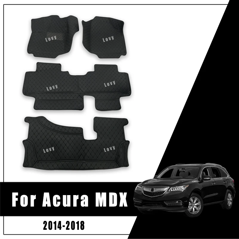 

For Acura MDX 2014 2015 2016 2017 2018 (7 seats) Car Floor Mats Rugs Auto Interior Carpets Accessories Waterproof Custom Covers