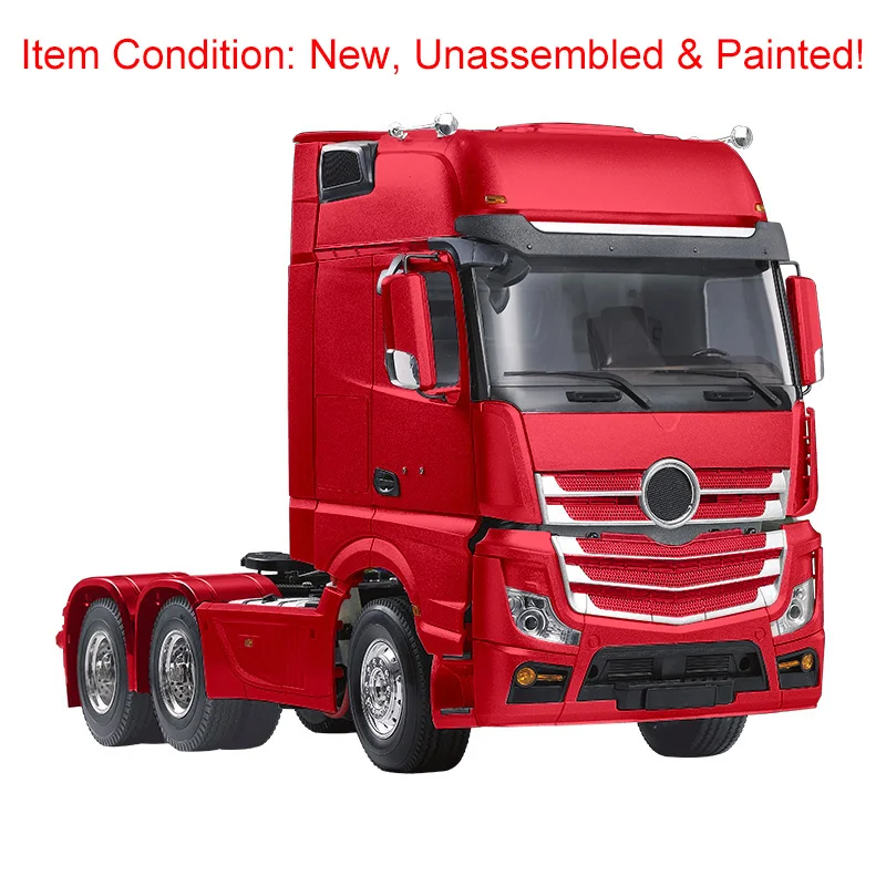 

1/14 RC DIY High Roof 6*4 Tractor Truck Car KIT 35T Motor 3 Axles Model Painting Cabin Electric Truck For Boy Gifts