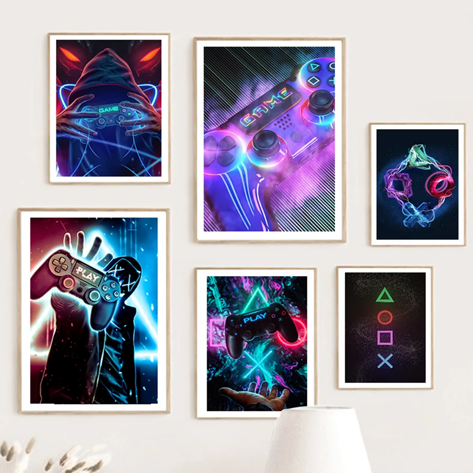 Gamers Cyberpunk Joystick Symbols Boy Bedroom Decoration Wall Art Canvas painting Nordic poster game room decoration
Gamers Cyberpunk Joystick Symbols Boy Bedroom Decoration Wall Art Canvas painting Nordic poster game room decoration