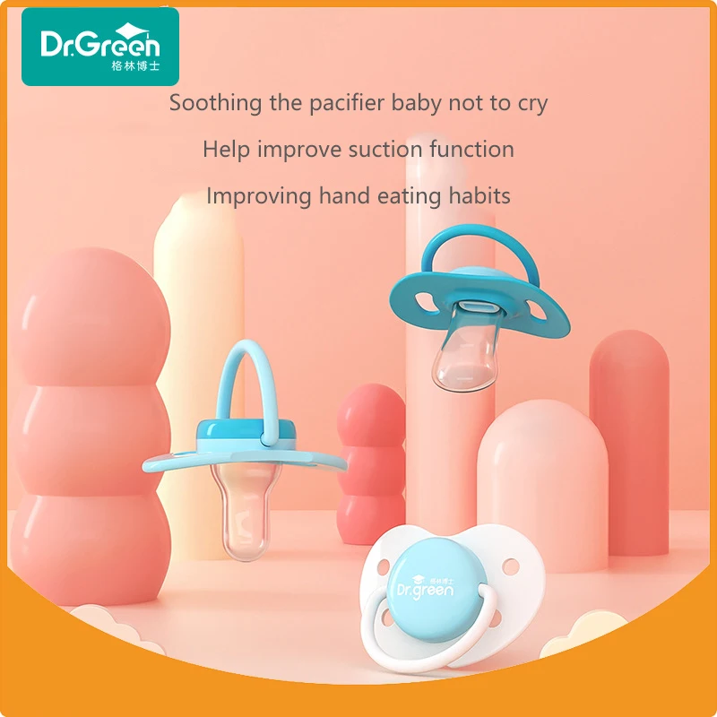 

Dr Green Baby Pacifier Newborn Baby Ultra Soft PP/Silicone Pacifier Food grade environmentally friendly material
