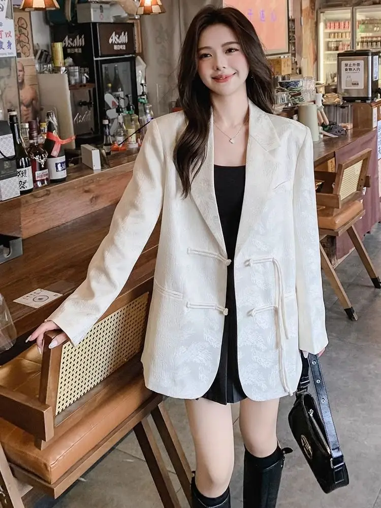 New Chinese Style Suit Jacket for Women Spring and Autumn 2024 Petite High-End Feel Jacquard Disc Button Small
New Chinese Style Suit Jacket for Women Spring and Autumn 2024 Petite High-End Feel Jacquard Disc Button Small