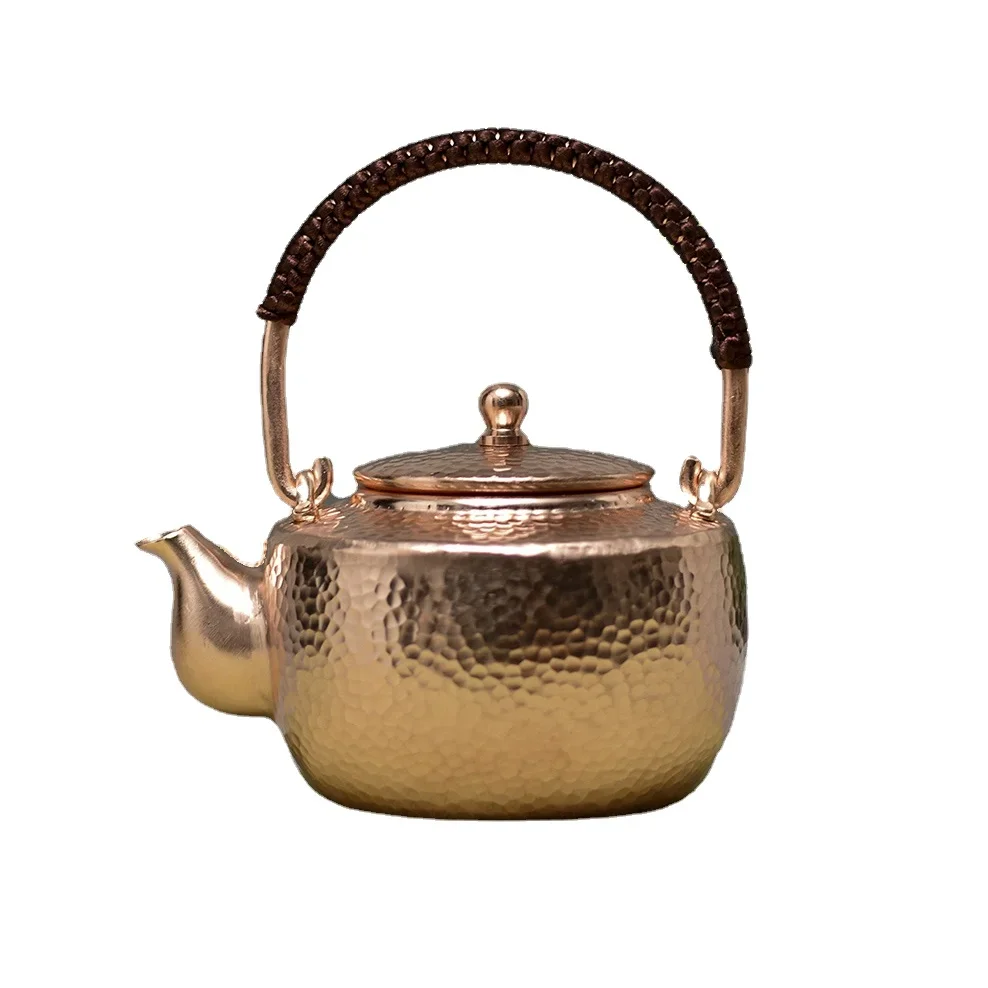 Pure Handmade Boiling Kettle 450MLPure Copper Teapot Lifting Beam Copper Pot Health Tea Infuser Kung Fu Tea Set For Brewing Tea
Pure Handmade Boiling Kettle 450MLPure Copper Teapot Lifting Beam Copper Pot Health Tea Infuser Kung Fu Tea Set For Brewing Tea