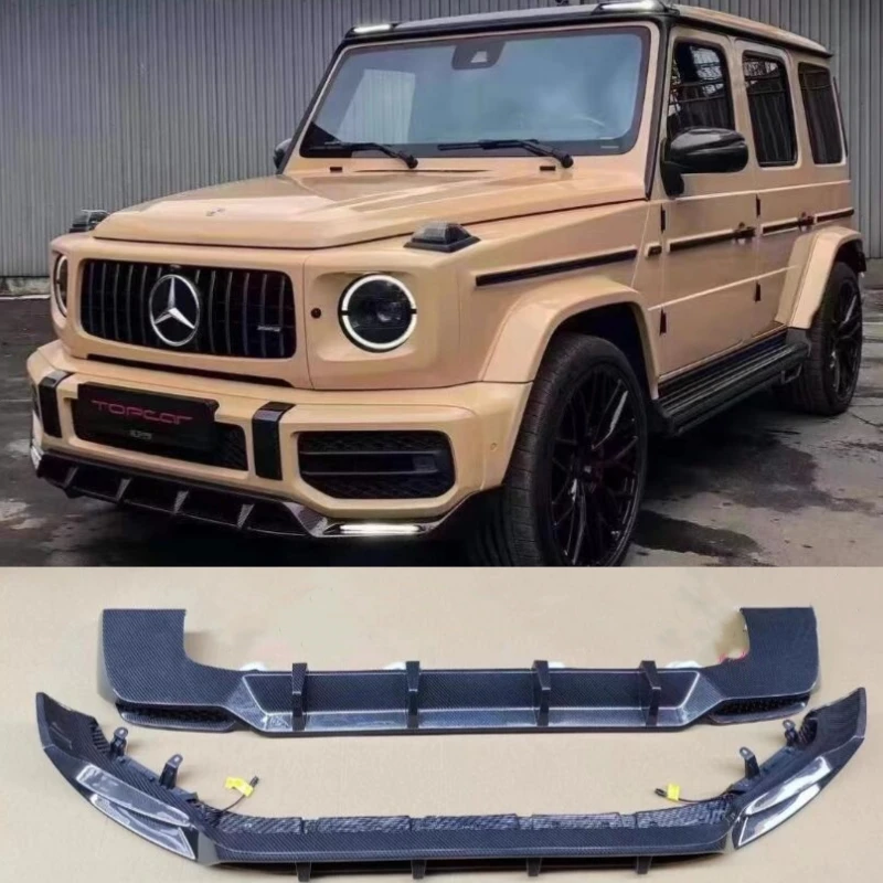 

For Mercedes Benz G Class W464 G63 2019-NO Real Carbon Fiber Front Lip Spoiler Rear Diffuser Bumper Splitter Body Kit Refits