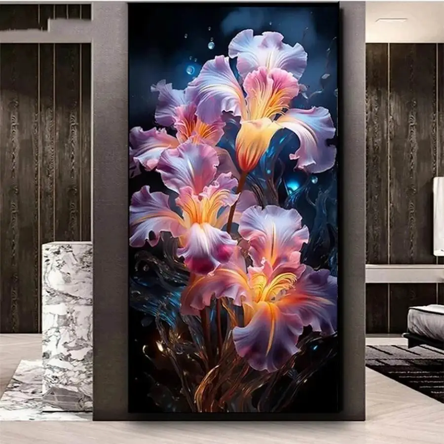 Diy Large Size Diamond Art Colored Iris Flower Painting Stitch Kits Full Mosaic Embroidery Rhinestone Picture Wall Decor AA5017
Diy Large Size Diamond Art Colored Iris Flower Painting Stitch Kits Full Mosaic Embroidery Rhinestone Picture Wall Decor AA5017