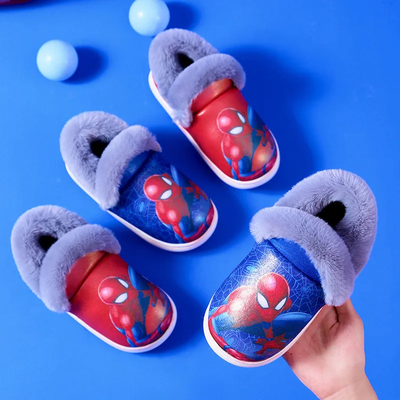 Disney Spiderman Home Slippers plush Designer Kids plaform Warm Shoes Slip on Baby Boys Shoes Child Flats
Disney Spiderman Home Slippers plush Designer Kids plaform Warm Shoes Slip on Baby Boys Shoes Child Flats