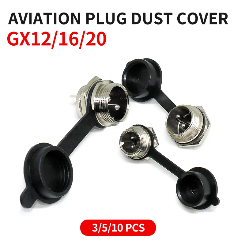 

3/5/10pcs GX12 GX16 GX20 Aviation Circular Plug Socket Waterproof Dust Cap Welding Cable Connectors Rubber Protective Cover