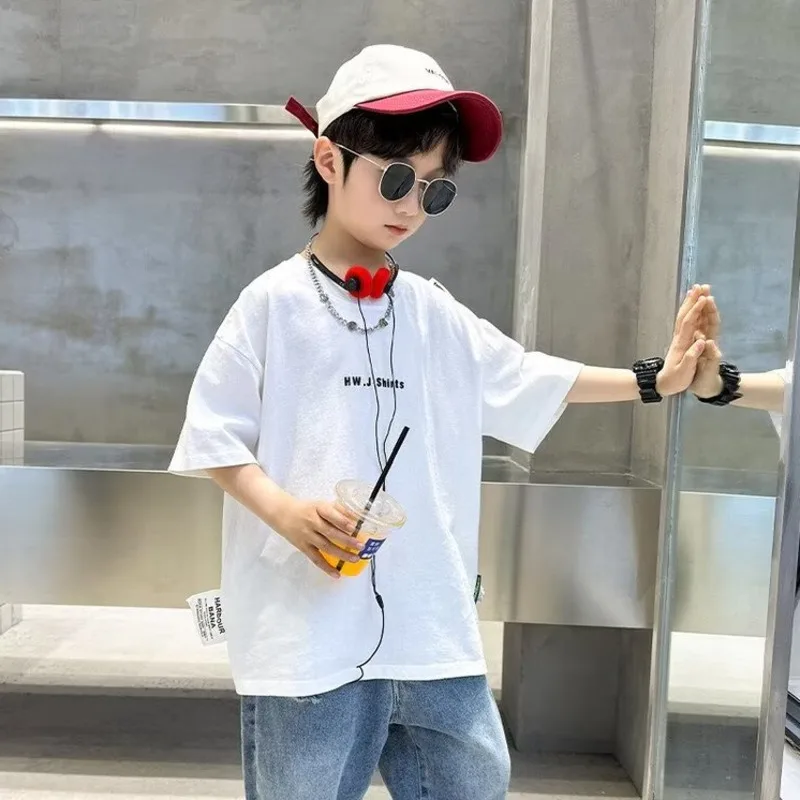 Boy Short Sleeve T-shirt Kids Summer Clothes Baby Solid Color Top Summer New Boy Cotton Loose Clothes
Boy Short Sleeve T-shirt Kids Summer Clothes Baby Solid Color Top Summer New Boy Cotton Loose Clothes