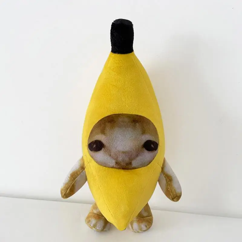 

Crying Banana Cat Plush Doll 2023 Cat Plush Pendant Cute Banana Cat Doll With Sound Car Bag Funny Pendant Kids Classmate Gifts