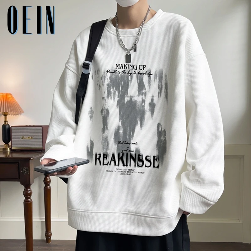 Autumn Long Sleeve Round Neck Sweatshirt Men Loose Streetwear Oversized Hoodie High Street Letter Print Casual Pullover New Tops
Autumn Long Sleeve Round Neck Sweatshirt Men Loose Streetwear Oversized Hoodie High Street Letter Print Casual Pullover New Tops