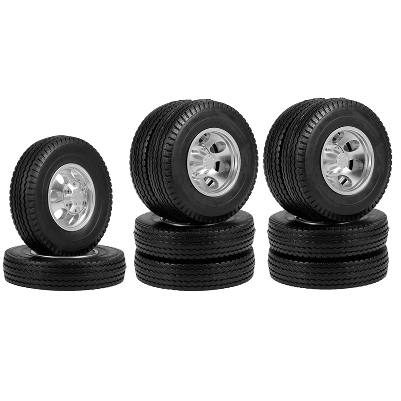 6PCS Metal Front & Rear Rubber Tires Complete Set For 1/14 Tamiya RC Trailer Tractor Truck Car
6PCS Metal Front & Rear Rubber Tires Complete Set For 1/14 Tamiya RC Trailer Tractor Truck Car