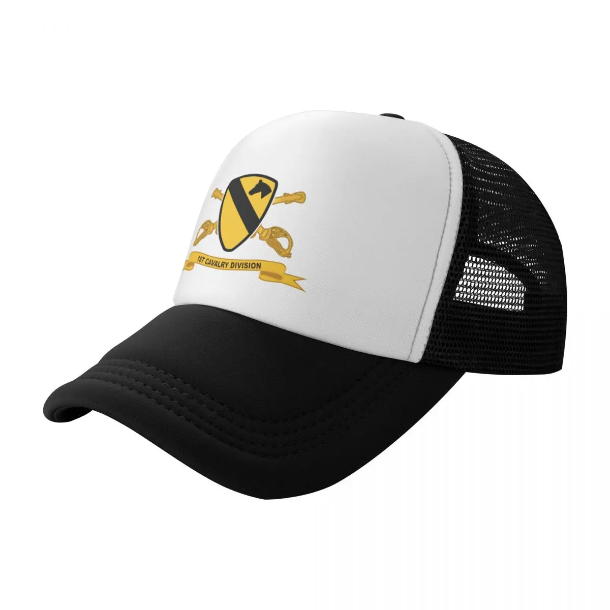 

Army - 1st Cavalry Division - SSI w Br - Ribbon Baseball Cap Military Cap Man Designer Hat Sunscreen sun hat Women's 2024 Men's