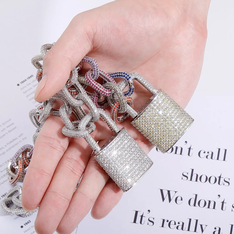 Lock Pendant Iced Out Chains Micro Pave Cubic Zirconia Necklace Hip Hop Luxury Copper Jewelry
Lock Pendant Iced Out Chains Micro Pave Cubic Zirconia Necklace Hip Hop Luxury Copper Jewelry