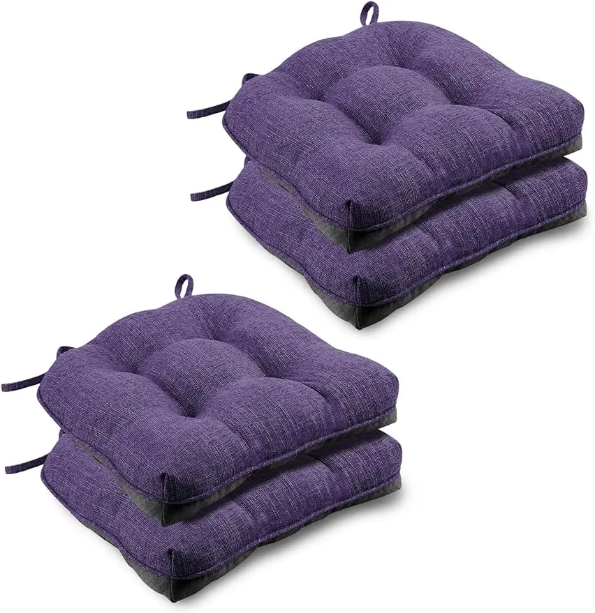 Dining chair cushion 4 packs, tie and non-slip backing, tufted Smash Memory foam kitchen chair cushion, purple
Dining chair cushion 4 packs, tie and non-slip backing, tufted Smash Memory foam kitchen chair cushion, purple