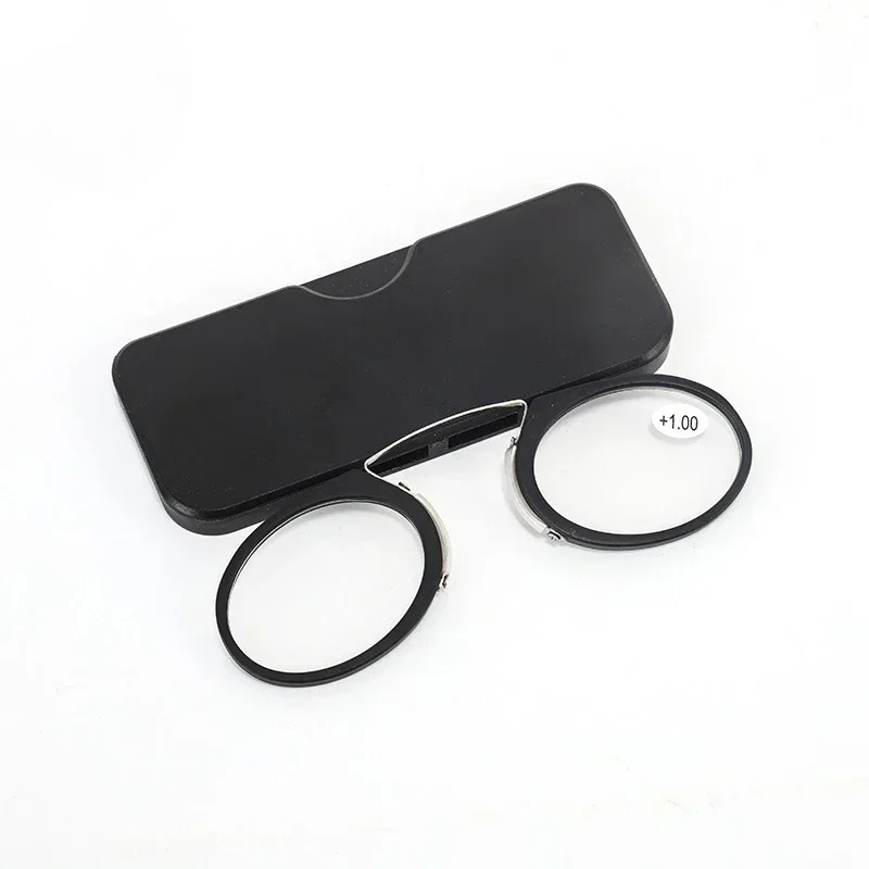 Stick on Phone Mini Clip Nose Bridge Reading Glasses Ultra Thin Reading Glasses 100-350 Portable Presbyopic Glasses with Case
Stick on Phone Mini Clip Nose Bridge Reading Glasses Ultra Thin Reading Glasses 100-350 Portable Presbyopic Glasses with Case
