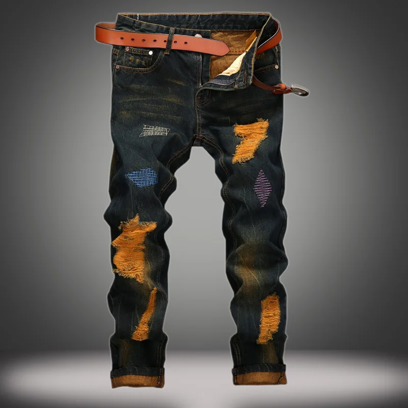 Nice Autumn Pop Fashion Men's Jeans Personality Old Retro Tie Dyeing Trend Straight Jeans Men's Ripped All-match Jeans
Nice Autumn Pop Fashion Men's Jeans Personality Old Retro Tie Dyeing Trend Straight Jeans Men's Ripped All-match Jeans